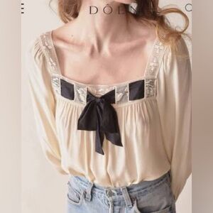 Doen NWT Mother Of Pearl Feli Top Medium